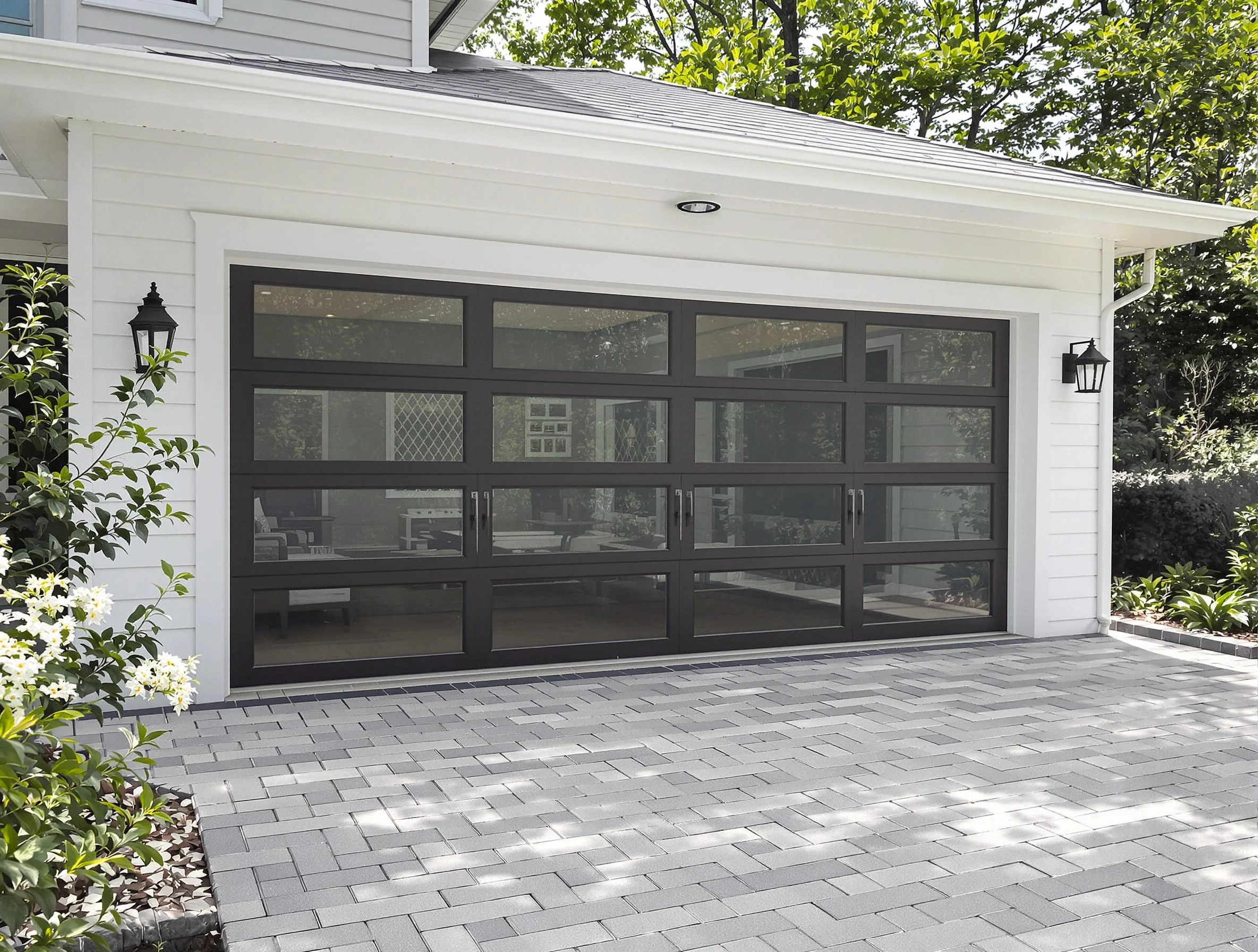 Fort Myers Garage Door Repair design specialist presenting custom garage door options to Fort Myers homeowner