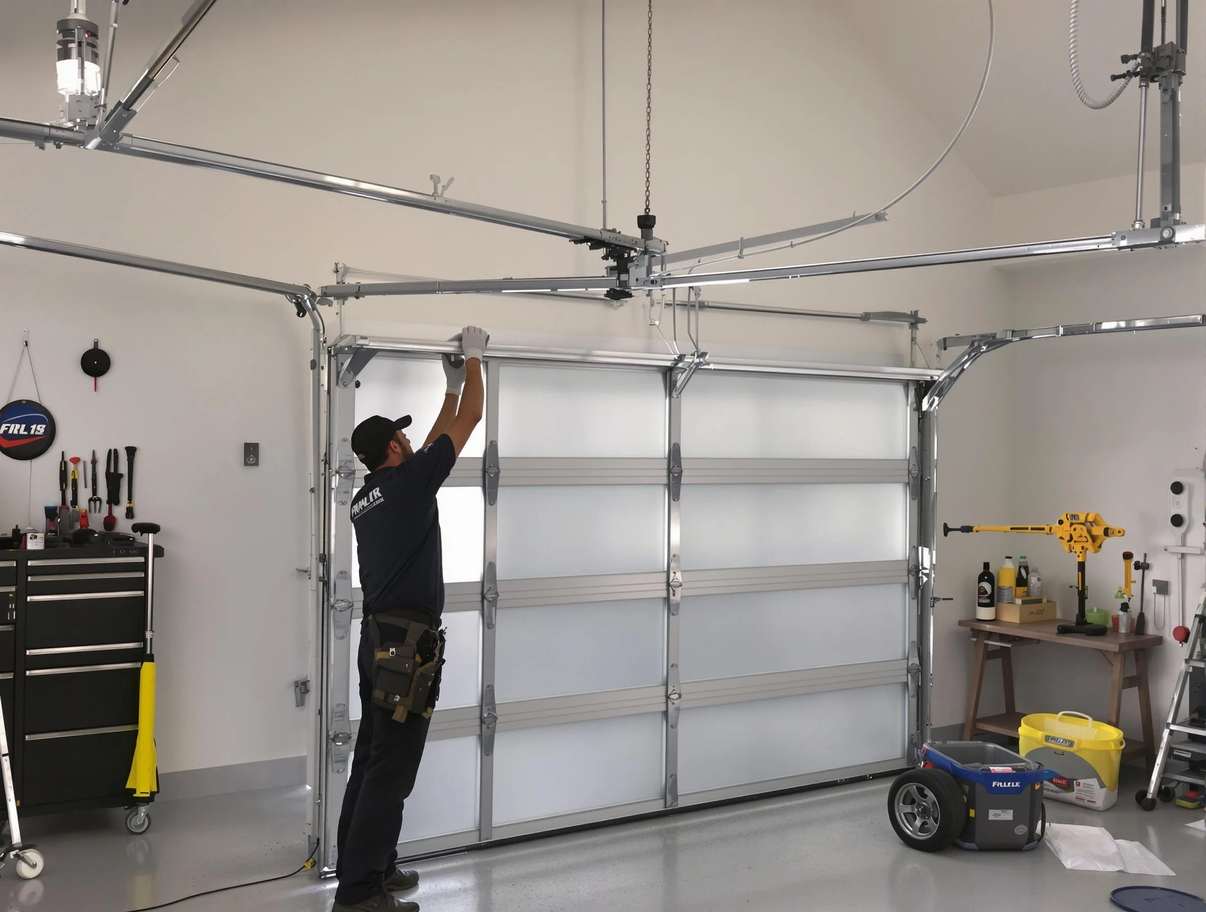 Fort Myers Garage Door Repair certified team performing precision garage door installation in Fort Myers